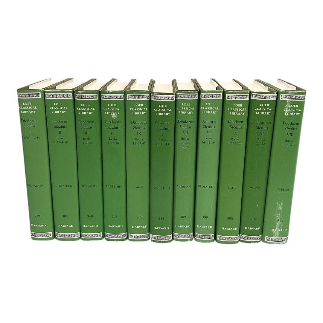 Loeb Classical Library Diodorus Siculus Library Of History 12 Vol Green HC Set