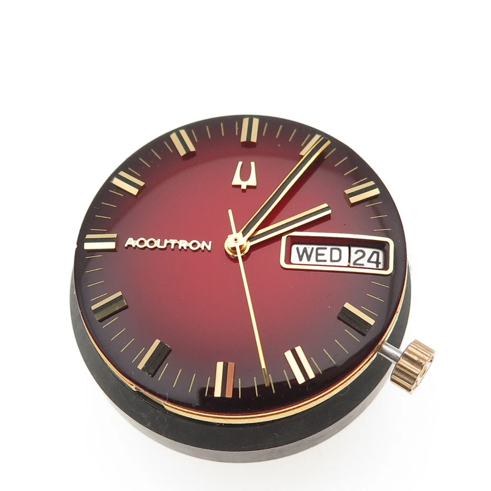 Orologio Bulova Accutron Vintage 2182 Forcella Tuning Elettronica Quadrante e Movimento - Immagine 4 di 4