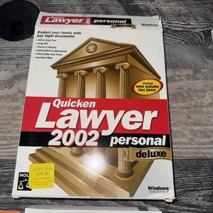 Quicken  Lawyer 2002  Personal Deluxe user’s manual and NOLO catalog