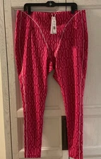 3X PLUS SIZE - Adidas x IVY PARK Women’s Hot Pink Monogram Tights, H21137 NWT