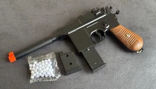 G12 Spring Airsoft Hand Gun Mauser C96 Style Spring Powered 6mm BBS 200 FPS