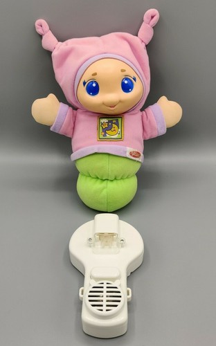 Playskool Lullaby Gloworm Baby Musical Nightlight Plush Toy Pink and Green Works - Afbeelding 1 van 5