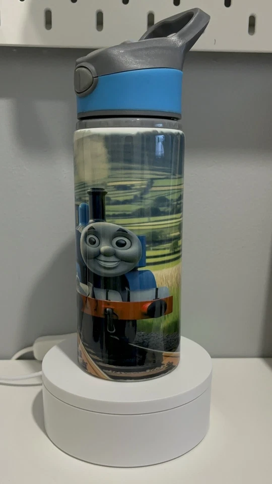 Thomas The Tank Engine Water Bottle | Personalised | Flip lid Integrated Straw - Image 4 of 4