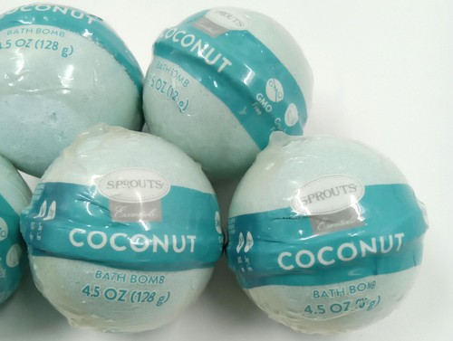 Lot of 5  Sprouts Essentials Coconut Bath Boom 4.5 Oz Each GMO Free Vegan Blue - Picture 2 of 3