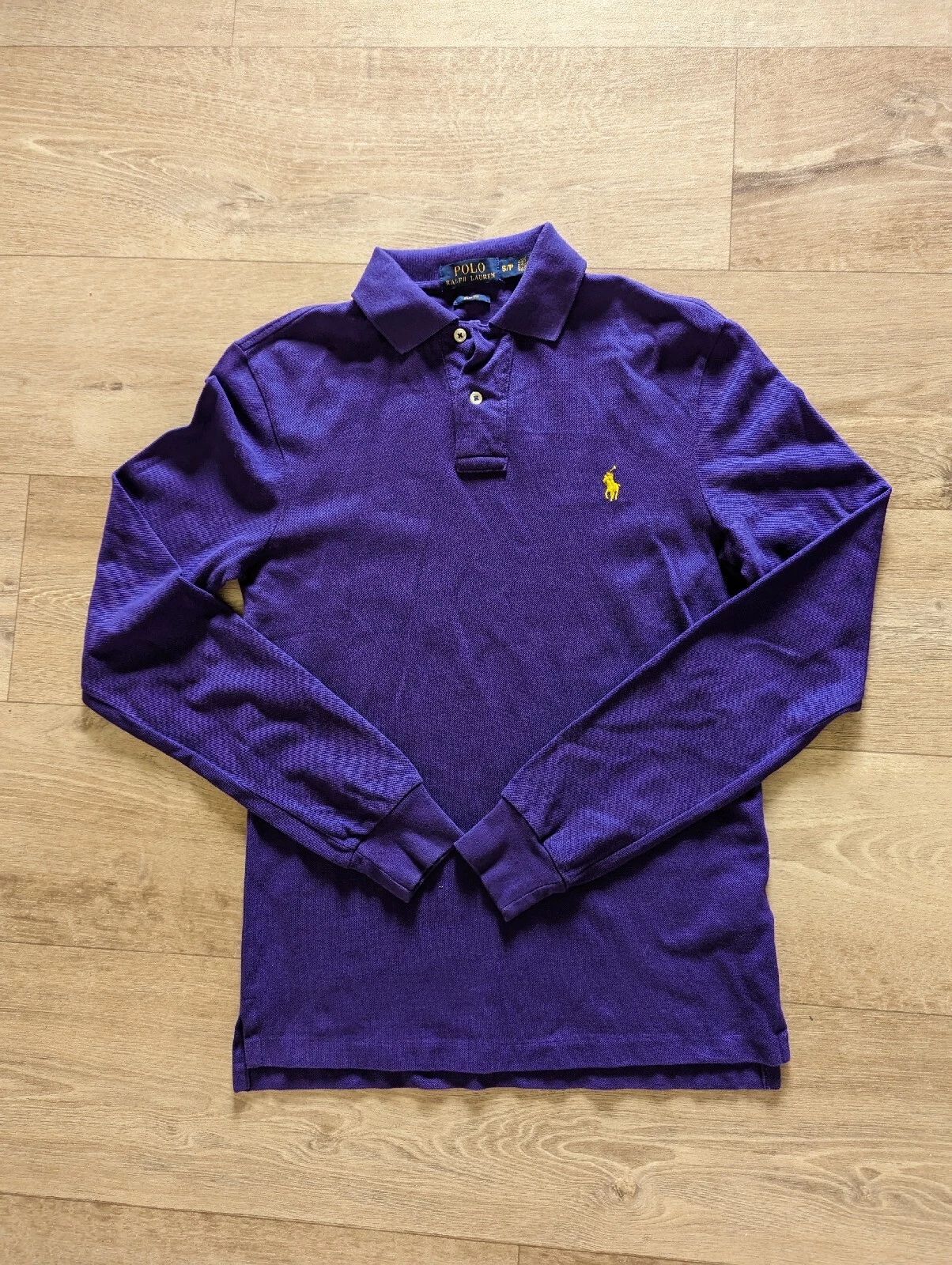 Ralph Lauren Long Sleeve Polo Shirt Purple Small