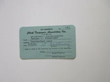 1963 CLARK TAXPAYERS ASSOCIATION MEMBERSHIP CARD - NJ Taxpers Association