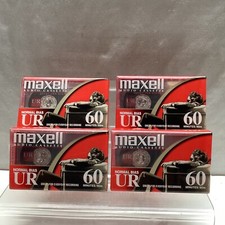 Lot of 4 NEW Maxell Blank Tapes Audio Cassette Normal Bias UR 60 Minutes Sealed