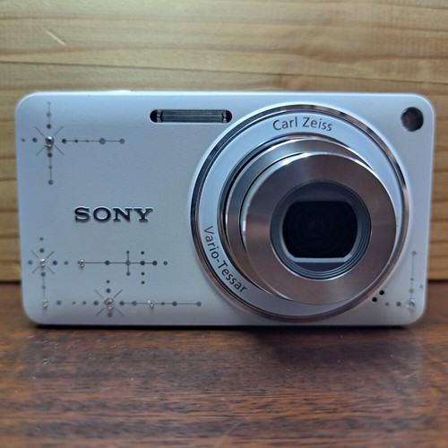 SONY Cyber Shot DSC-W350D Digital Camera Smile Detection Rhinestone Jewel White - Picture 1 of 12