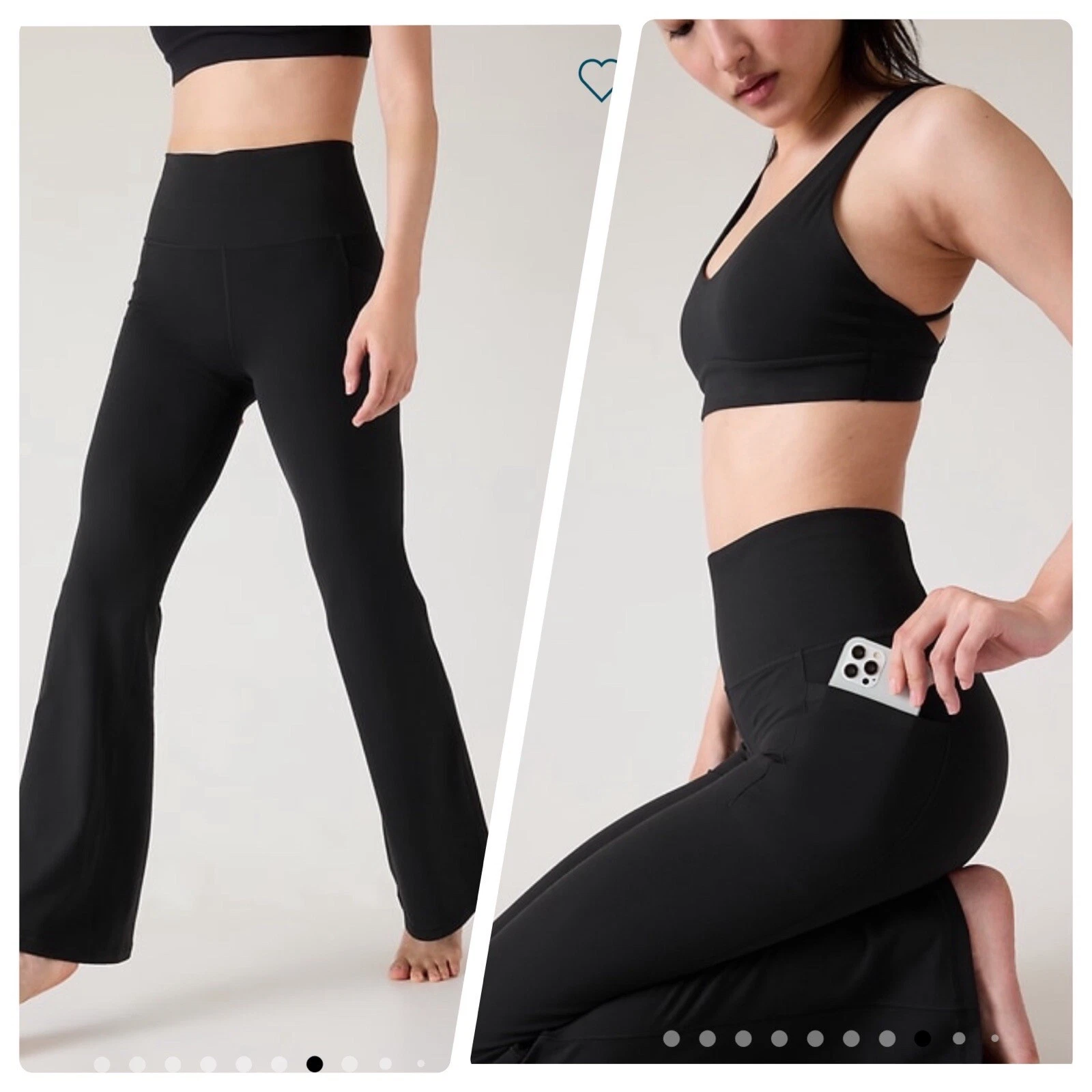 Athleta Salutation Stash Flare Pant size XSP XS Petite Black #465607