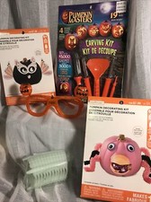HALLOWEEN Kid s Bundle 5 items Pumpkin Decorating Kits DIY Craft Family Fun NEW