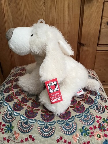 New Ganz Healy White Cream Puppy Dog Soft Plush Toy 10" - Picture 2 of 7