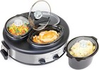 New ListingTriple Round Oval 1.5 Quart Stainless Steel Cooker with Temp Control & Lids