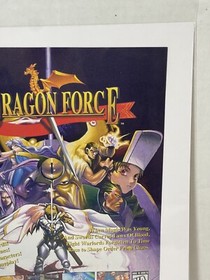 Dragon Force Print Ad Magazine Poster Vintage Video Game Art 1996 Sega Saturn