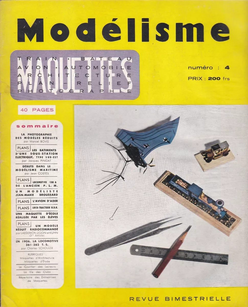 revue modélisme maquettes n°4 (juillet-aout 1955)
