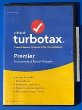 2018 TurboTax Premier Federal + State Investments & Rental Property Case and CD