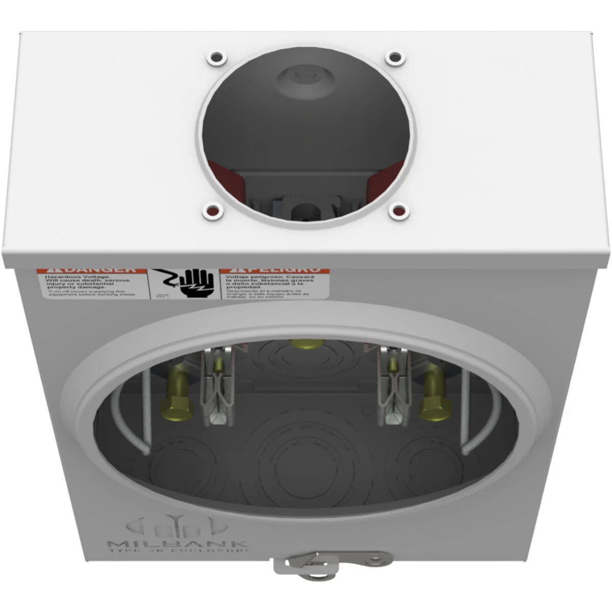 Milbank 4 Term Ringless Small Hub Triplex Ground Ext. Hex