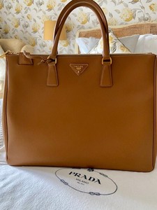 tan prada purse