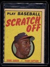 1970 TOPPS TOPPS BASEBALL SCRATCH-OFF HANK AARON ATLANTA BRAVES #NNO
