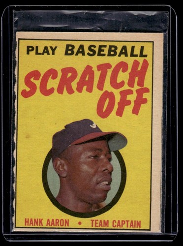 1970 TOPPS TOPPS BASEBALL SCRATCH-OFF HANK AARON ATLANTA BRAVES #NNO - 第 1/2 張圖片