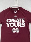 Mississippi State Bulldogs Shirt Adult Small Burgundy Maroon Short Sleeve Adidas — photo 2