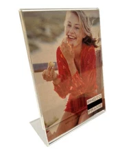 Sturdy Bent Acrylic Photo Frame 8x10 Vertical (Same Shipping Any Qty)