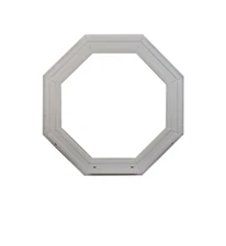 Octagon Window 22" Double Pane Florida Approved Low E White or Black No Grids
