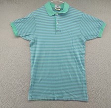 VTG 90s Izod Lacoste Single Stitch Men  s Stripe Golf Polo Shirt Size L Skater