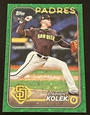 2024 Topps Update STEPHEN KOLEK RC Green Foil Parallel#/499 Padres Rookie #US259