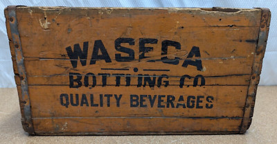 Rare Vintage Wooden Soda Crate Waseca Bottling Co Quality Beverages Minnesota