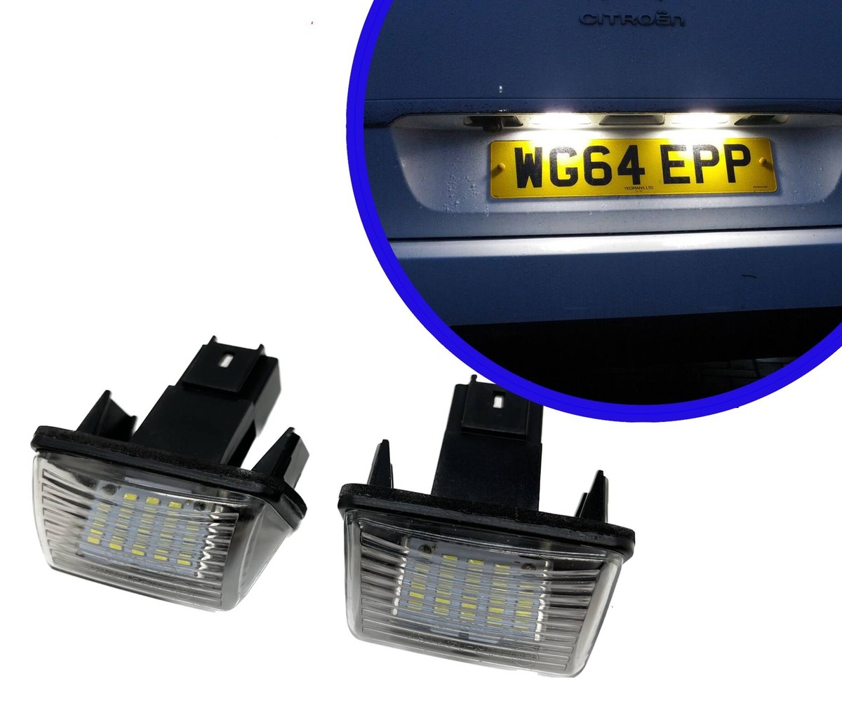 18 LED Rear Number Licence Plate lights lamps Units For Peugeot