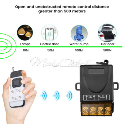 433Mhz High Power Wireless Remote Control Switch 500M For Pump Ceiling Lamp