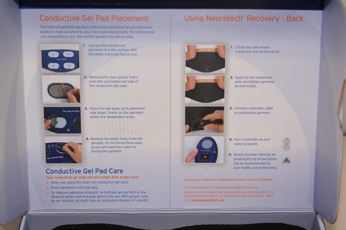 Neurotech Recovery Back Conductive Garment 1272-3302-01 (No Gel Pad/Controller) - Picture 4 of 7