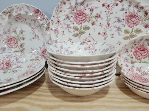 Ajuste de lugar de porcelana Johnson Brothers Rose Chintz - Elige - Imagen 9 de 11