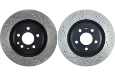 Rear PAIR Stoptech Disc Brake Rotor for 2015-2020 Porsche Macan (46734)