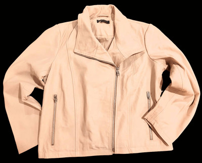 BAGATELLE COLLECTION SAND SHELL GENUINE LEATHER ASYMMETRICAL JACKET XL NWOT