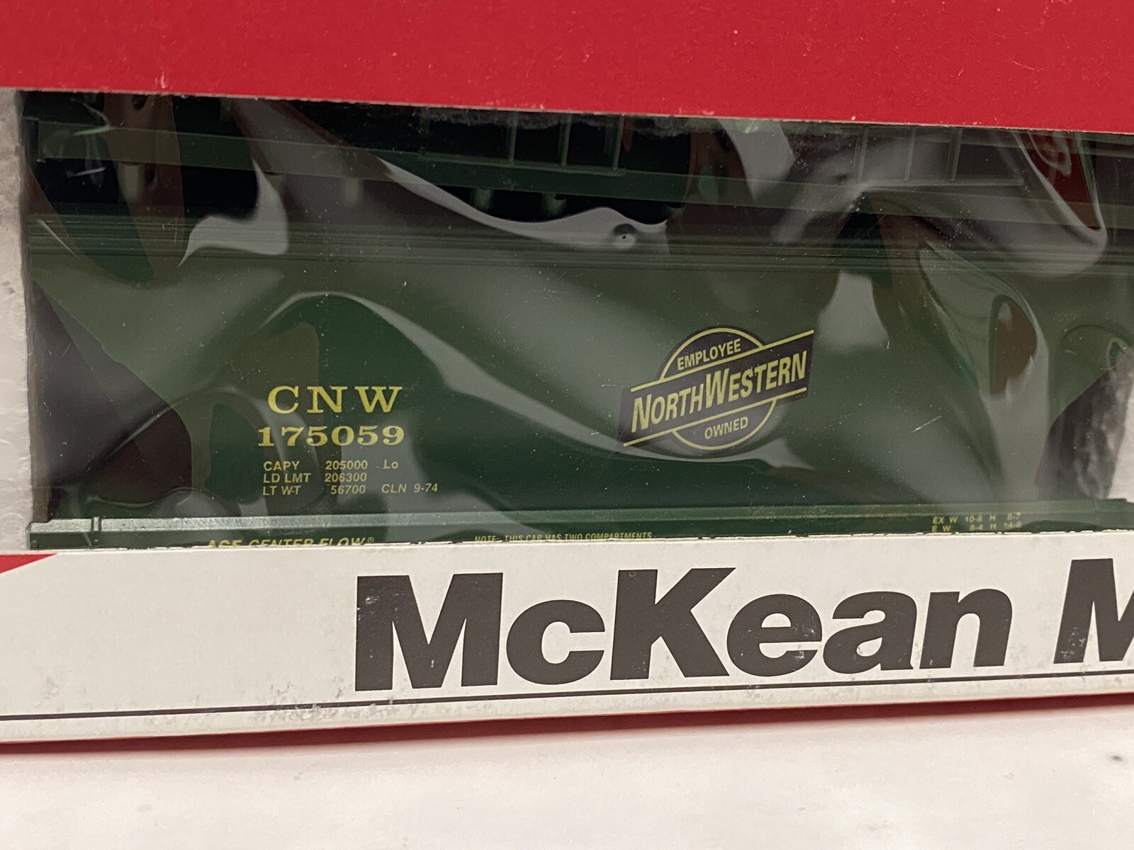 McKean Models #175059 Covered Hopper 2-BAY ACF Train BoxCar NIB  GREEN