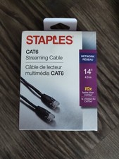 Staples Cat6 Streaming Cable, 14'