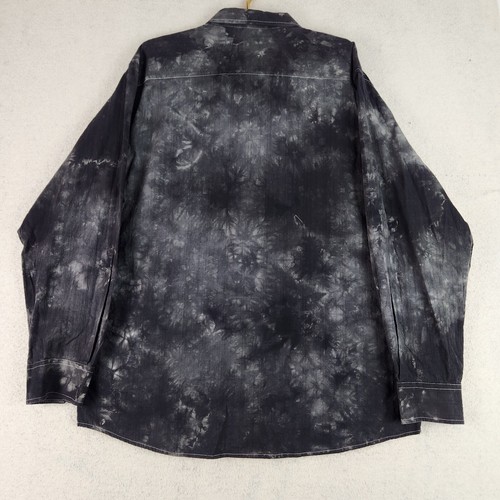 VTG Eighty Eight Mens XL Cotton Black/Gray Pearl Snap Button Long Sleeve Shirt - Picture 10 of 10