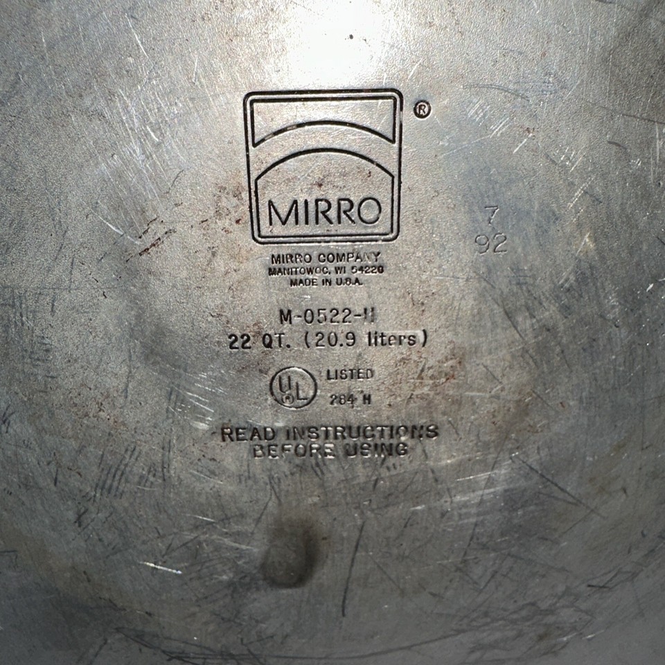 Mirro 22 qt. Aluminum Pressure Cooker M0522 eBay
