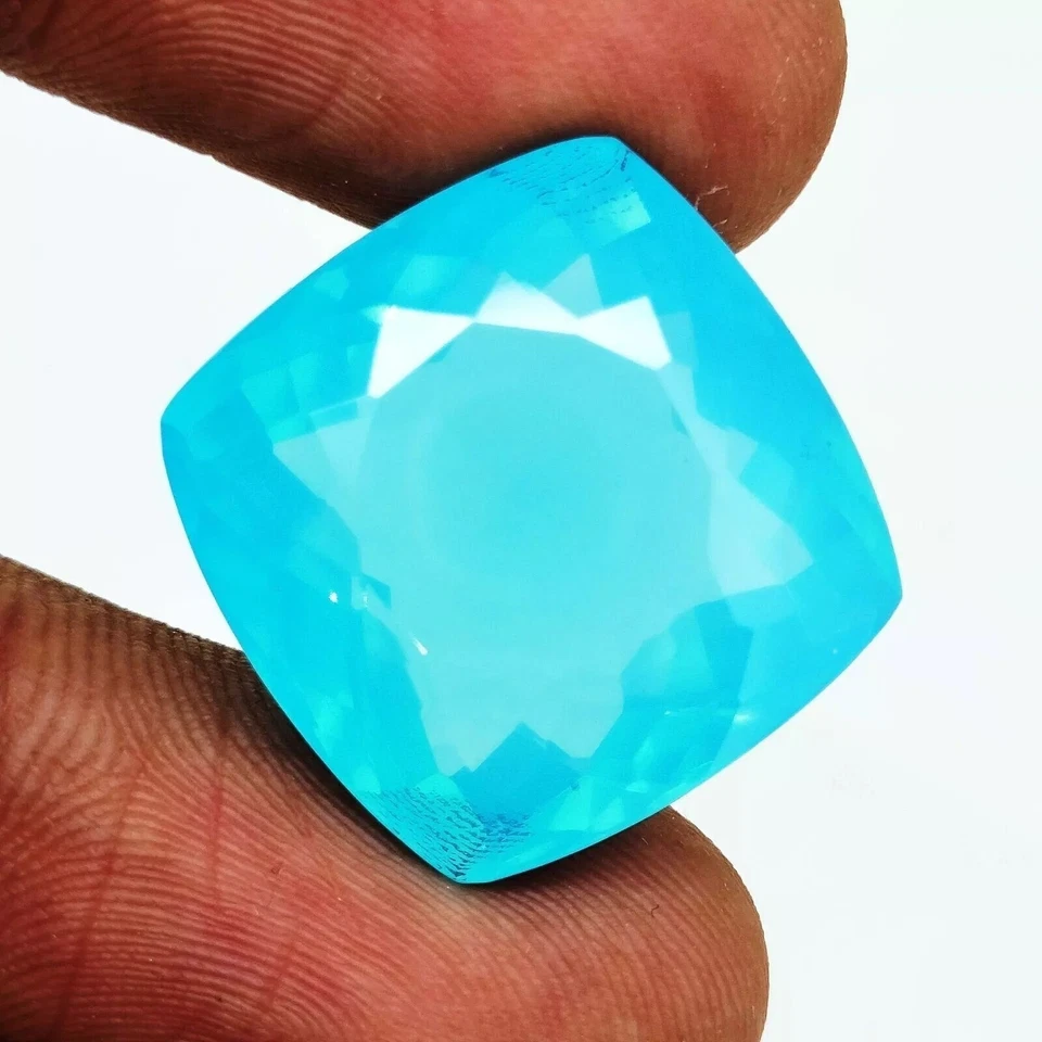 Maravilloso cojín ópalo azul corte 28-30 quilates natural certificado EGL A+ piedras preciosas sueltas Foto 3 de 4