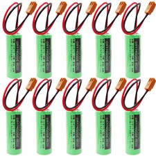 10 x 3V CR17450SE-R / A98L-0031-0012 2500mah PLC Battery For FANUC w/ Brown Plug