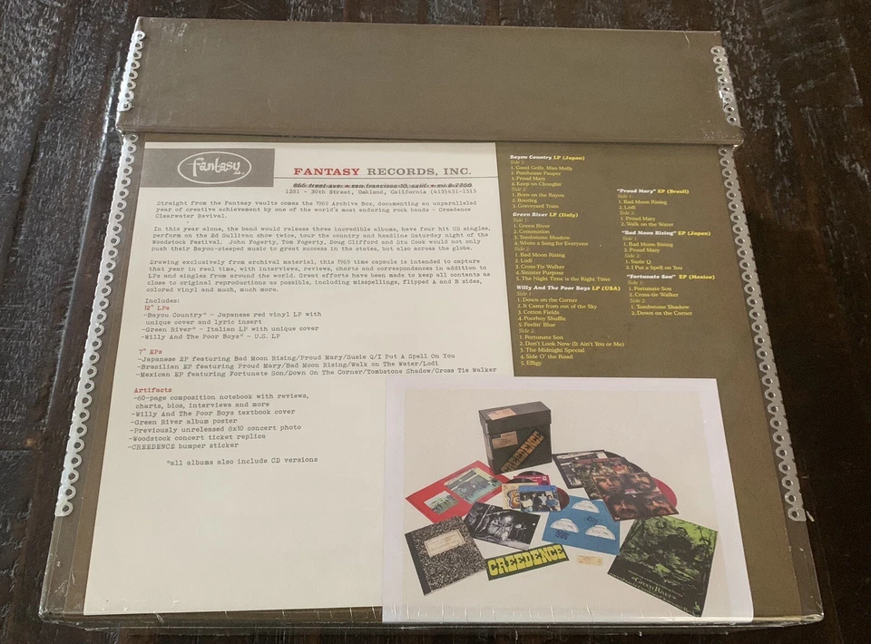 CREEDENCE CLEARWATER REVIVAL 1969 ARCHIVE BOX SET 3LP 3EP 3CD Record Stoe Day - Image 3 of 4