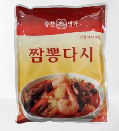 Sopa de mariscos calientes coreanos en polvo Ramen en polvo comida divertida