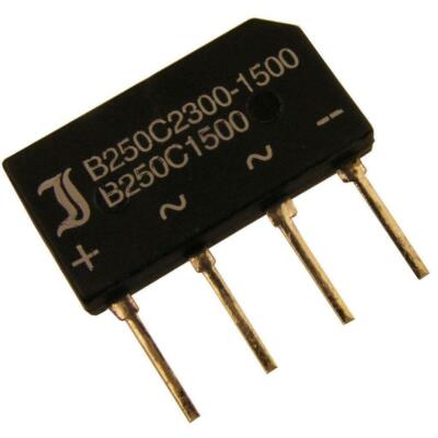 5 Bridge Rectifier 250V 1.5A Rectifier Flat B250C1500A + ~ ~ - 094666-