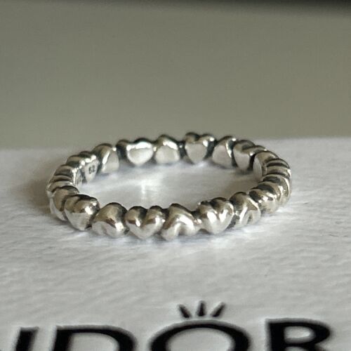 Authentic Pandora ๐ Stackable ring ๐Forever Love Heart ๐ Size 52 ๐ 925 ALE - Picture 8 of 15
