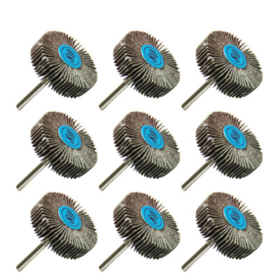 9PC Flap Wheel Sanding Disc fit Dremel Rotary with Grit 80 31.5x10x3.17mm