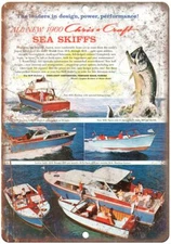 1960 Chris Craft Boat Vintage Ad Reproduction Metal Sign L48
