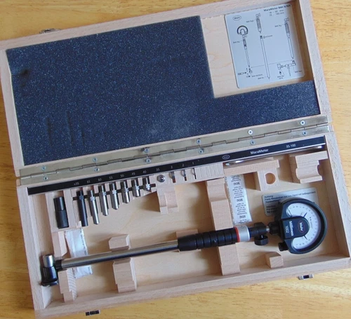 Marameter 844 N series Dial Bore Gage Set w/Millimess 1002  0.00002”  35mm-100mm