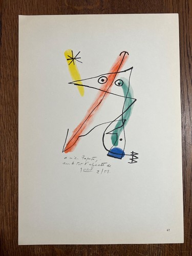Joan MIRO Original 1959 Lithograph "Josep Llorens Artigas " Plate-Sign 46/738 - Picture 7 of 7