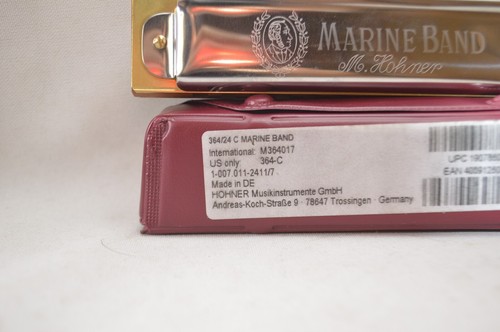 Hohner 364 24 Marine Band 12 Hole Harmonica, Key of C - Picture 3 of 7